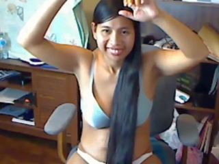Draguta lung părul asiatic striptease și hairplay: hd porno da