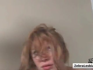 White Teen Lesbian Babe Fucked By Ebony Slut With Toy Dildo 01