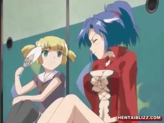 Cute jepang hentai gets squeezed her bigboobs and poked