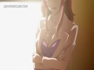 Shorthaired Hentai Babe Boobs Teased By Her Hot GF