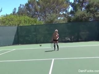 Topless tennis met dani daniels & cherie deville