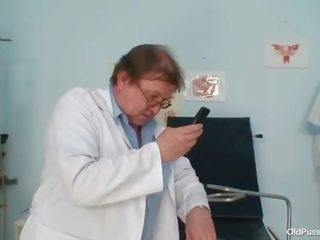 Skinny milf weird pussy fingering by gyno doctor