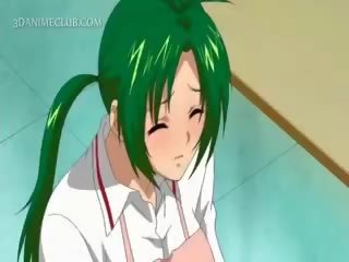 Plot epsh anime vajzë ushqim kokosh për t'u dukur merr kuçkë të gjithë e lagur