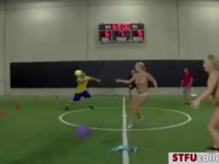 Coeds Get Naughty In The Dodgeball Field