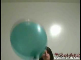Palloncino ragazza picco e palloncino giocare sesso gioco