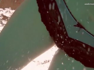 Dưới nước mermaid vesta tình dục dấy lên thiếu niên