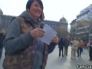 Hot fatty picks up a tourist and bangs him