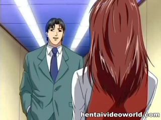 Pejabat gadis perasan zakar/batang antara anime payu dara