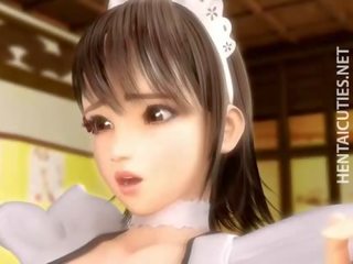 Busty 3D hentai maid squirt milk