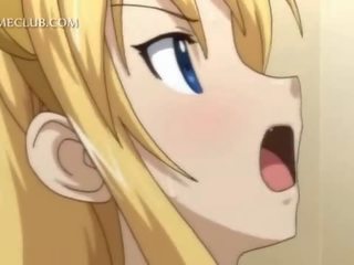 Fragile hentai blonde tits licked and cunt pounded