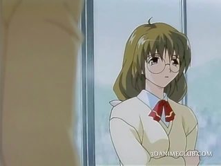 I pafajshëm anime vajzë seducing të saj i eksituar mësues