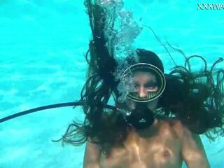 Nora Shmandora Underwater Dildo Action, adult movie 0f