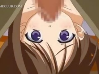 Fragile anime tinedyer makakakuha ng puke nabunggo mula sa likod ng