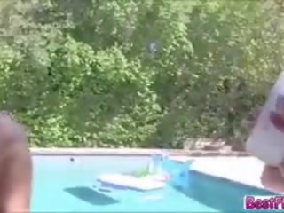 Hot College Sluts Gets Summer Pool Dip