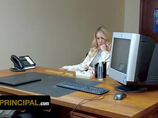Perv Principal - outstanding Blonde Milf Gets Her perfected Pussy Drilled Deep By hard up Principal