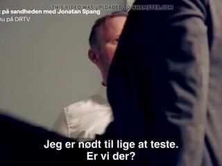 Danish full-blown Ditte Hansen Pretends to Lick Nipple in Skit
