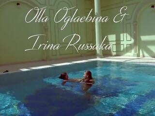 Olla Oglaebina and Stefanie Moon – flirty Nude Girls in the Pool