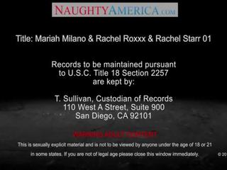 Terrific brunettes Mariah Milano, Rachel Roxxx and Rachel Starr fuck a dude x rated clip movies