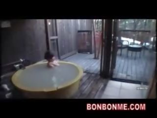 Cute busty girl fucked in hot spring room