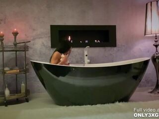 Only3x GIRLS presents - Classy Shalina Devine romantic anal toying at the bathtub - scene by Only3x