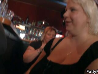 Super bbw party in the bar